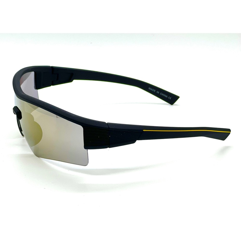Sport Sunglasses Half Frame Gold Mirrored‎ Lens Cycling Running Glasses Lentes - Picture 3 of 5